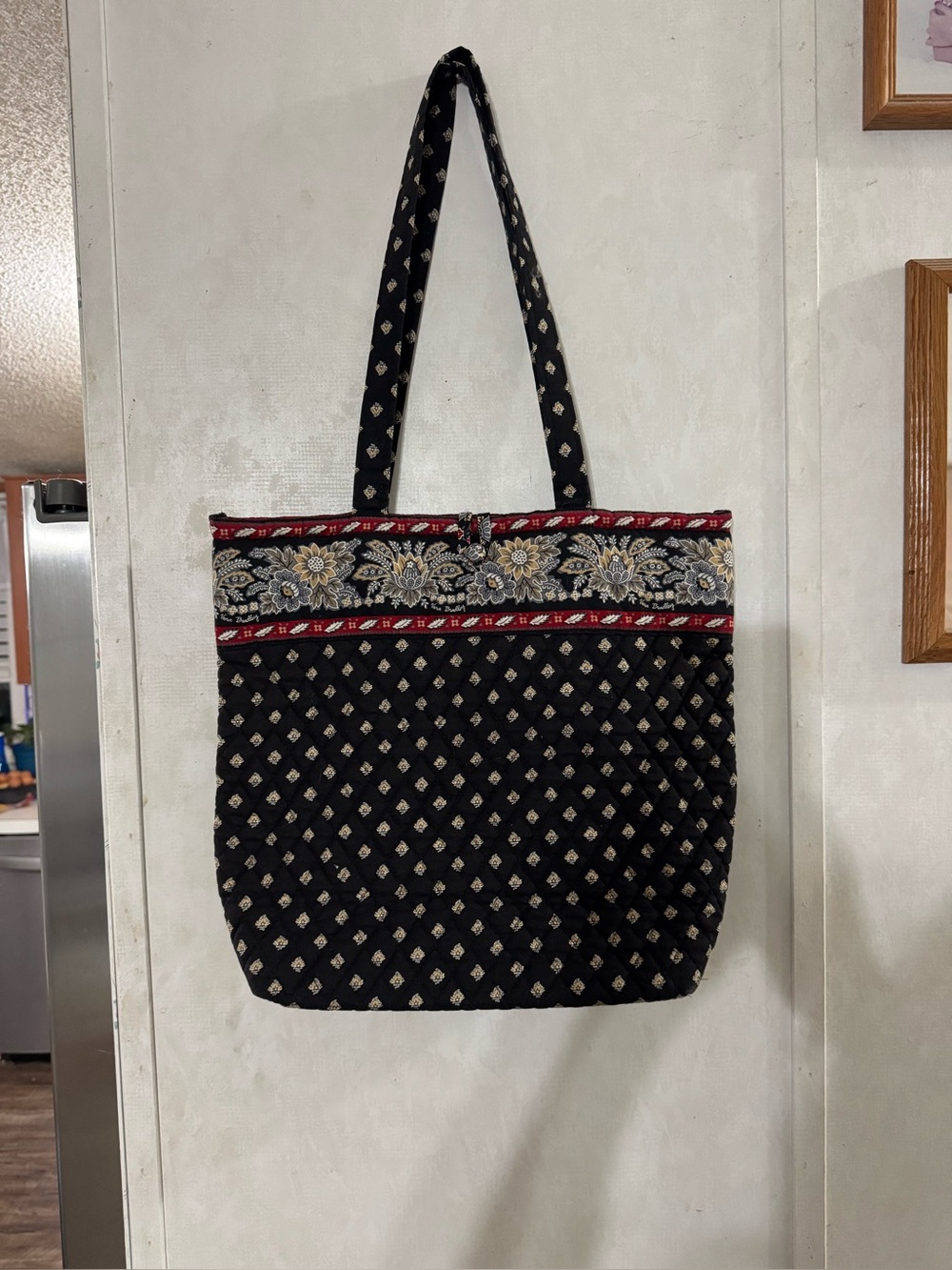 Vera Bradley Black Quilted Tote Bag